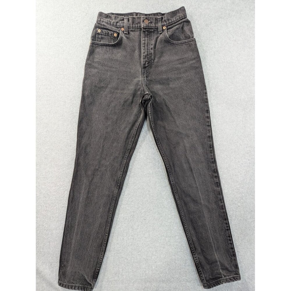 Vintage Levi's 551 Jeans Womens 4 Black Relaxed Fit Tapered Leg Made USA 90s